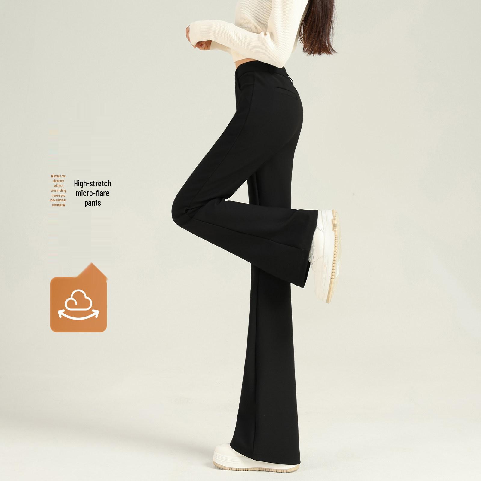 

Women s High Waist Slimming Black Bootcut Trousers - Spring 2026 Collection XS (70-79 lbs)