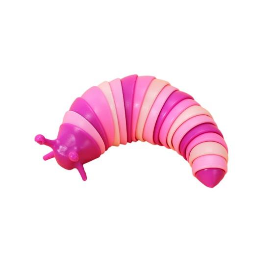 

Красочная игрушка-гусеница, забавная, гибкая, милая, портативная, для снятия стресса, декомпрессии, для детей и взрослых, слизняк, сенсорная игрушка, подарок на день рождения розовый