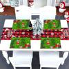 Christmas Tree Christmas Mat 4-piece Set Mat Holiday Party Christmas Table Decoration.