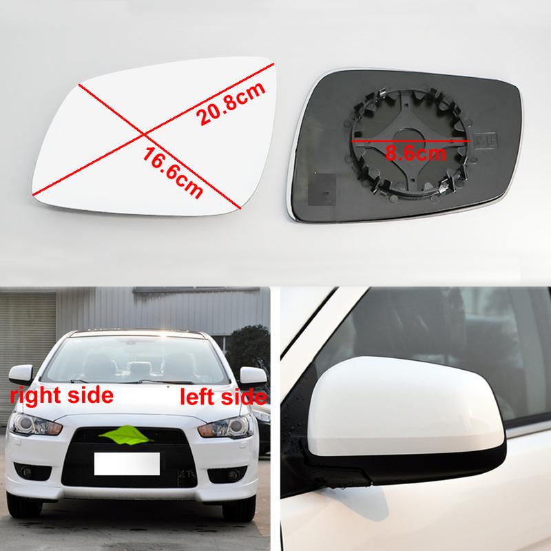 

For Mitsubishi Lancer Ex 2009 2010 2011 2012 Replace Door Wing Rear View Mirrors Lenses Outer Rearview Side Mirror Glass Lens 1pcs right no heatin