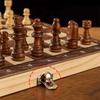 Chess Set - Magnetic Foldable Portable Solid Wood Chess Board - Educational Games for Students and Kids - Christmas Gift