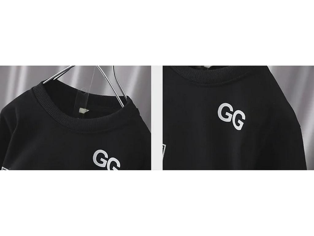 Jungen Frühling/Herbst Zweiteilige Sportbekleidung: Fake Zweiteiliges Sweatshirt & Freizeithose für Kinder