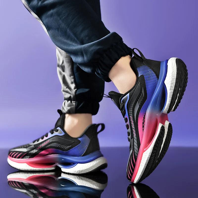 Pánské běžecké boty Carbon Plate pro ženy, breathalbe sportovní boty na běhání, nové odpružené ultralehké tréninkové tenisky pro muže