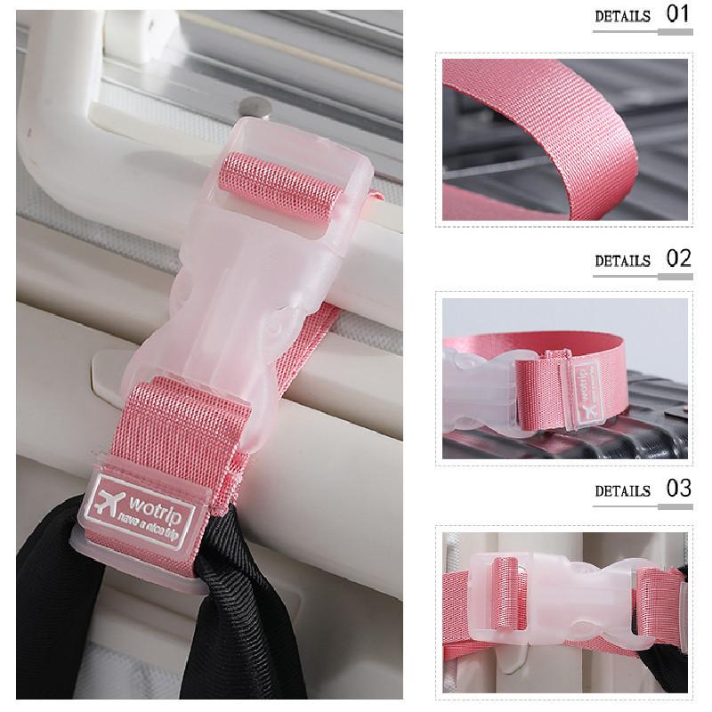 Travel Luggage Nylon Strap With Secure Buckle Multiple Colors Anti Loss Durable
