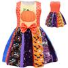 European And American Christmas Halloween Cute Princess Dress Bow 3D Digital Printing Girls Dress