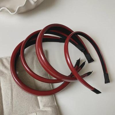 2024 Retro-Haarreif aus rotem Leder für Damen – Totenkopf-Design, Gesichtswasch-Accessoire, elegante aufhellende Haarnadel