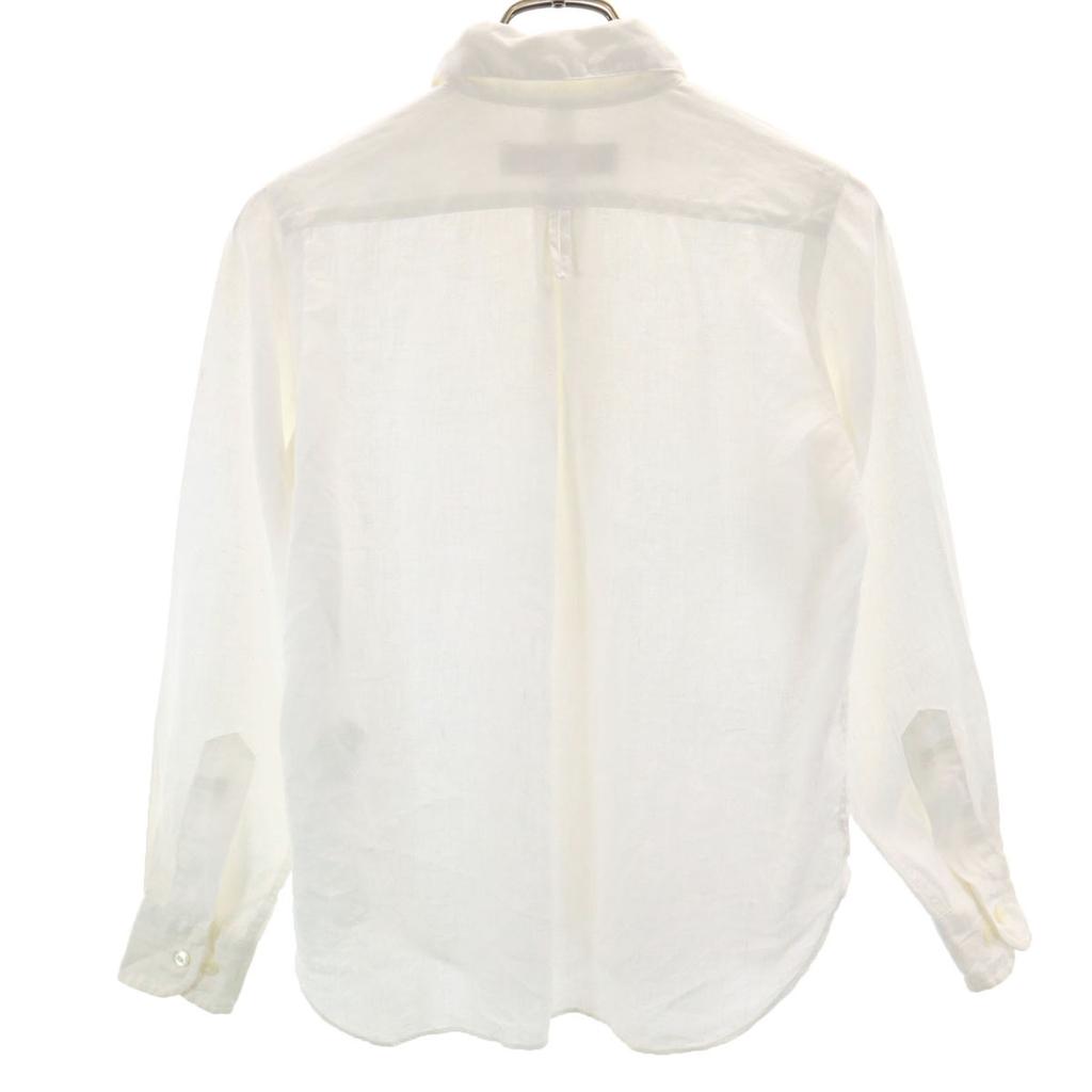 HAVERSACK Long Sleeve Round Collar Linen Shirt S White Women Used