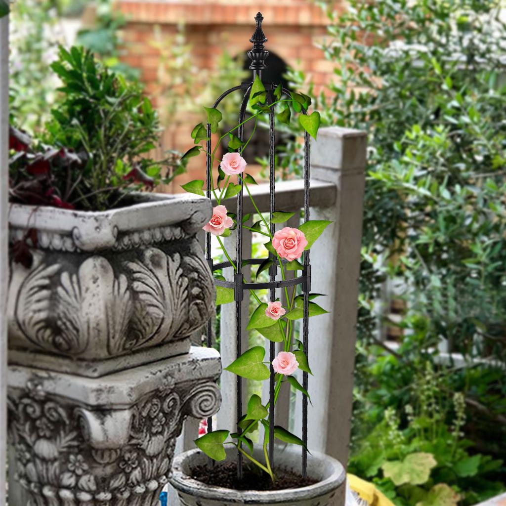 Outdoor 8mm Diameter Support Frame for Home Use, U Shaped Climbing Plant Stand for Roses 8mm Pipe Diameter (circle