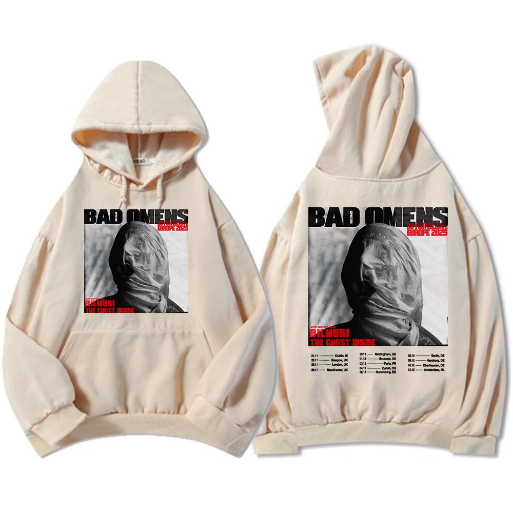 BAD OMENS Do You Feel Love Europe Tour Hoodies Rock Band Fashion Graphic Sweatshirts Long Sleeve Fleece Hooded Pullovers Unisex