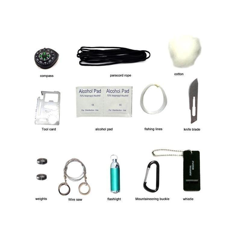 29 In 1 Professional Survival Kit Outdoor Travel Hike Field Camp Kits Emergency Portable Multifunctional Safety First Aid Tools