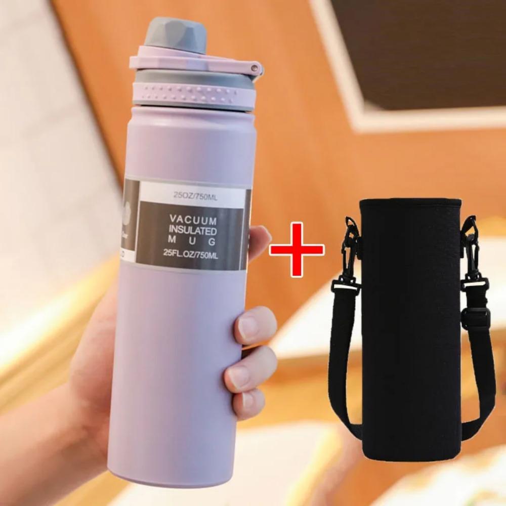 530ML/750ML Thermos Water Bottle Large Capacity Stainless Steel Vacuum Flask Mug Portable Outdoor Thermal Mug Sports Drinks Cup