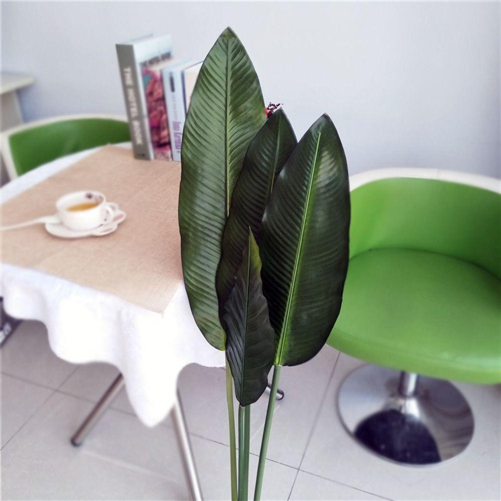 Plastic Artificial Large Banana Leaf Tropical Plants Fake Plants  Wedding Hotel Decor