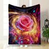Dreamy and Gorgeous Flowers Print Warm Comfortable Blanket Home Travel Camping RV for Adults and Kids Luxury Gifts