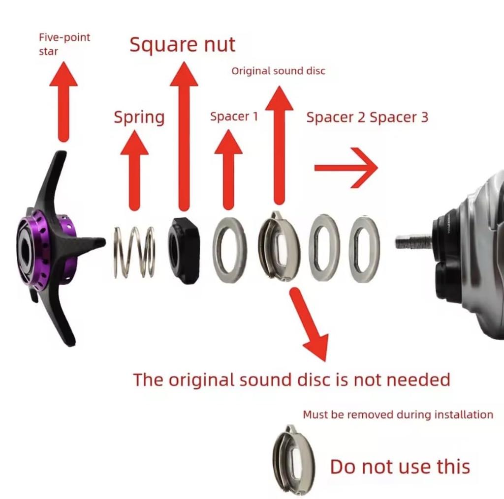 Carbon Star Drag for Daiwa Aluminum Compatible with Daiwa Reels, Construction, Ultra-lightweight 6.7g, Ambidextrous, Steez, Zillion, Alphas, Tatula,