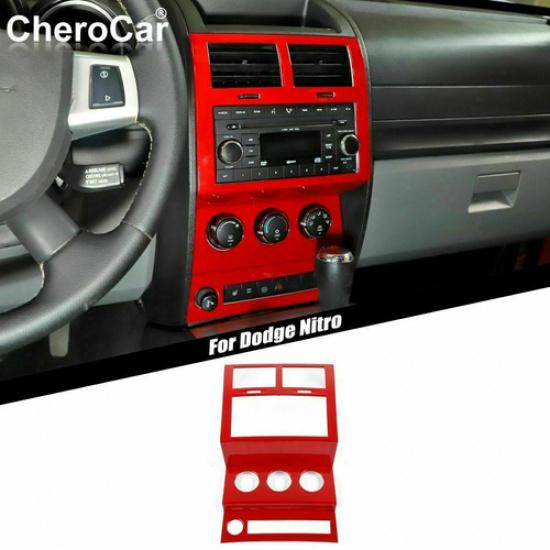 Декоративная накладка на панель приборной панели для Dodge Nitro 2007-2012 Красная
