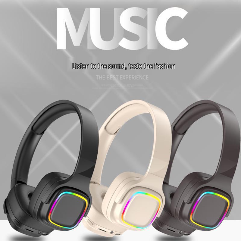 Glowing Long Battery Life Wireless Over-Ear Bluetooth Headset for Sports and Gaming