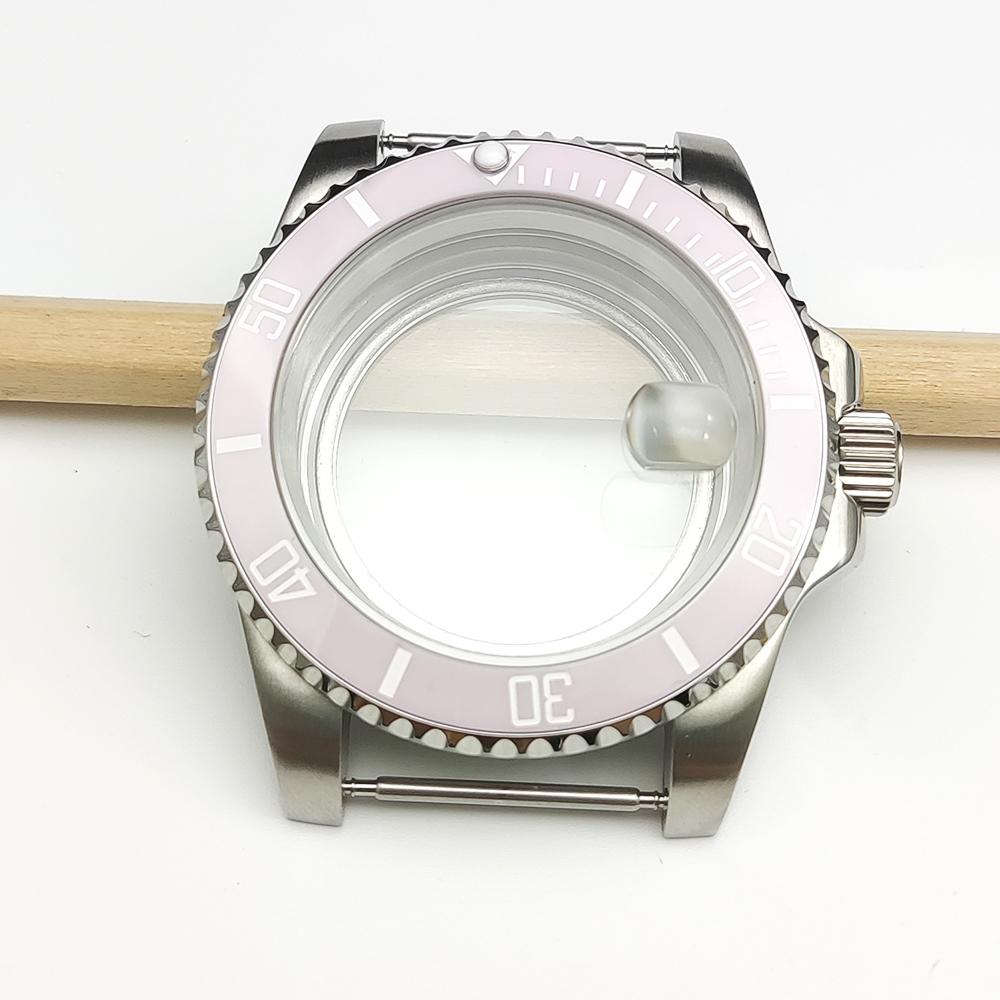 Stainless steel case, suitable for Japanese NH35/36 movement, transparent back cover--40MM