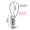 4 Digit Combination Padlock Anti-Theft Password Padlock Cabinet Steel Cable Password Lock Outdoor Travel Luggage Security Lock