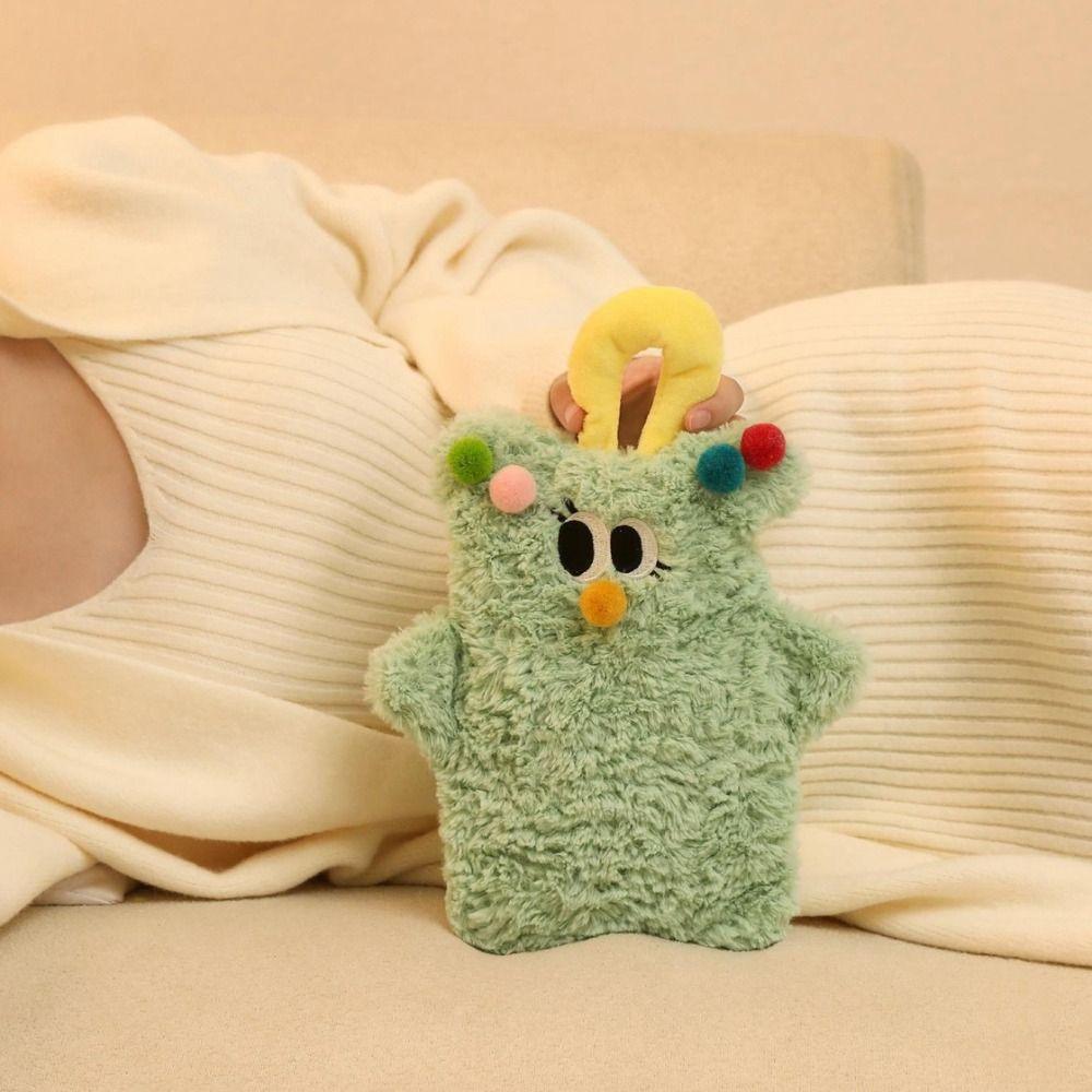 

Cartoon Water Injection Hot Water Bottle Thickened Water Heating Pad Plush Hot Water Bag Belly розовый