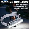 Night Running COB Light USB Rechargeable Waist Strap Lights Built-in Battery Wide-Angle Illumination Hiking Cycling Riding Light
