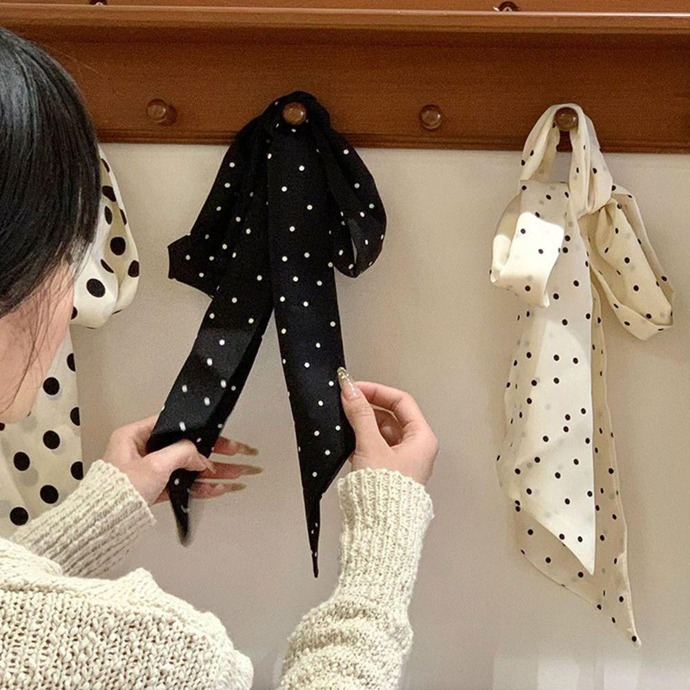 Large Size Long Ribbon Belt Tie Summer Hair Band Fashion Silk Scarves  For Women