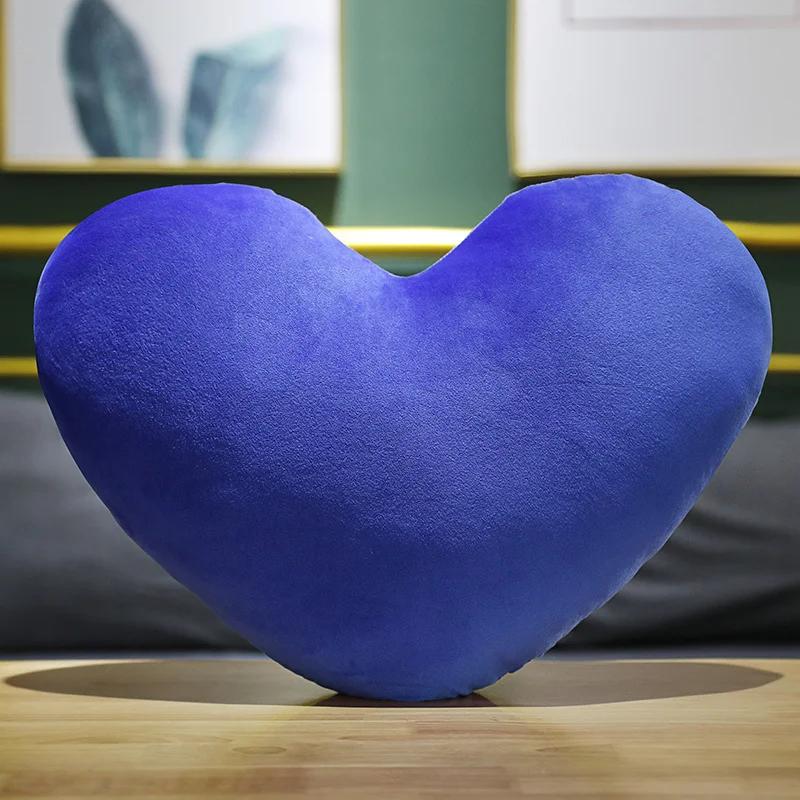 Cartoon Stuffed Heart Pillows Colorful Plush Decor Pillow Red Pink Yellow Purple For Sofa Bed Chair Back Support Gift