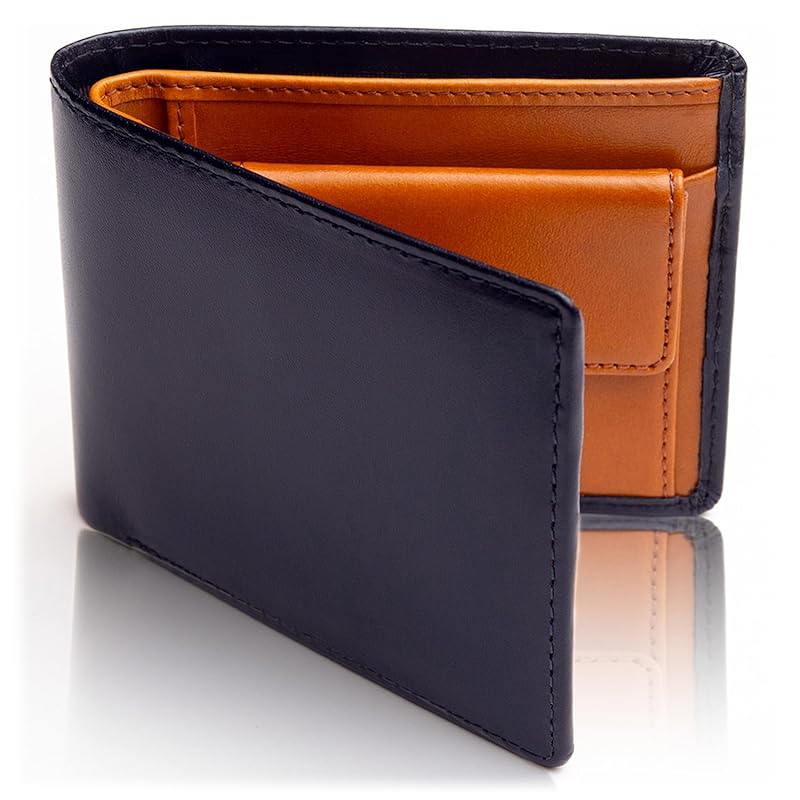 

wallet men s bifold [Italian leather with certificate] bi-fold genuine leather Italy bifold wallet 9 NVY-CML