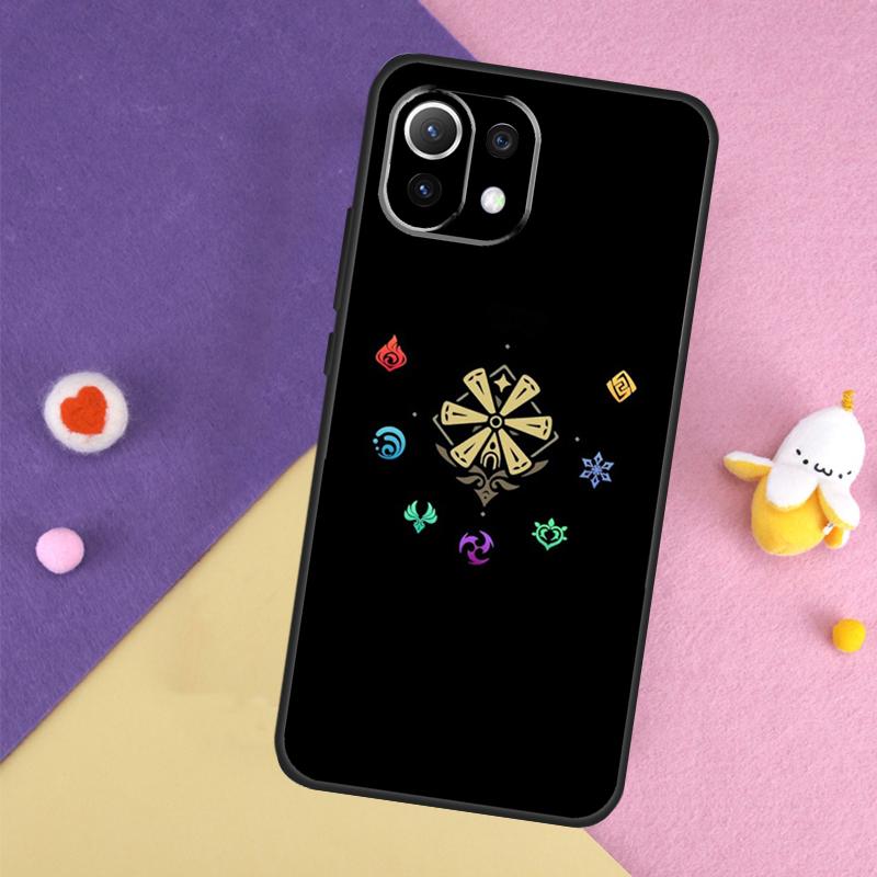 Genshin Impact Elements Case For Xiaomi 15 Ultra 13 14 14T 11T 12T 13T Pro POCO X7 Pro X3 X5 X6 F5 F6 M6 Pro Cover