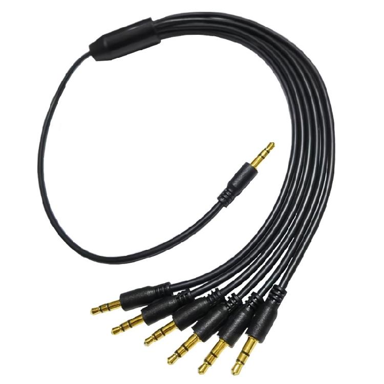 Convenient 3.5mm Audio Splitter Cable Male Male Extension for Speaker Projector