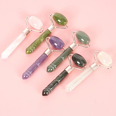 Masaje de una sola cabeza Gua Sha Jade Rodillo facial Estiramiento facial Herramienta para el cuidado de la piel