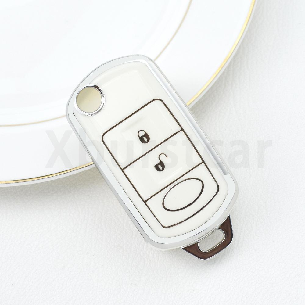 3 Buttons Tpu Car Flip Key Case Cover For Land Rover Range Rover Sport Lr3 Discovery 3 Auto Shell Fob Bag Keyless Accessories