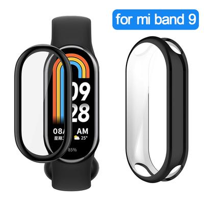 Case For Xiaomi Mi Band 9 Accessories Straps All-Around Soft TPU Bumper Shell Screen Protector MiBand 9 Watch Cover Protective