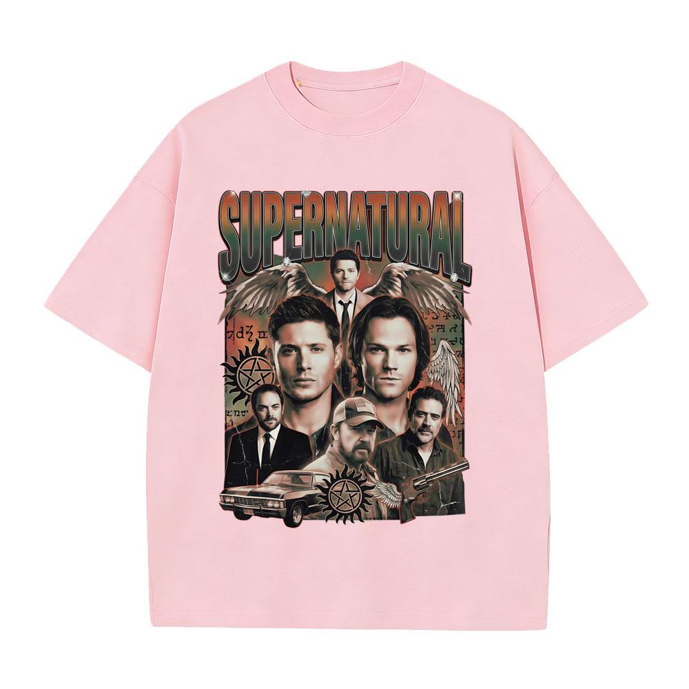 Supernatural Winchester Family Business Carry on My Wayward Son Graphic T Shirt Unisex Women Fashion Gothic Rock Oversized Tshirt