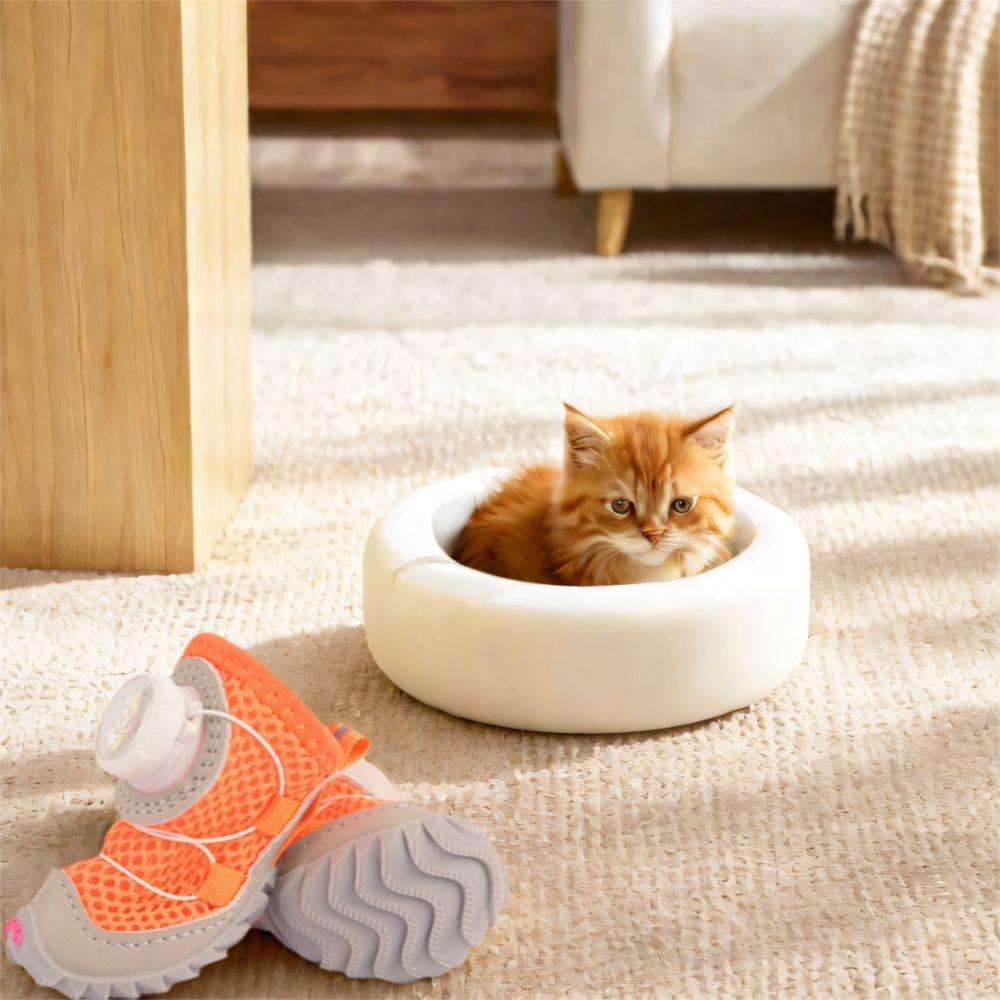 4pcs/set Regulable Breathable Dog Mesh Shoes Reflective Adjustable Dog Footwear Anti-slip Soft Sole Pet Boots Small Dogs
