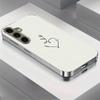 Silver plated glass phone case suitable for Samsung Galaxy S26 S25 S24 S23 S22 S20 FE/Ultra/Plus5G anti fall fashion