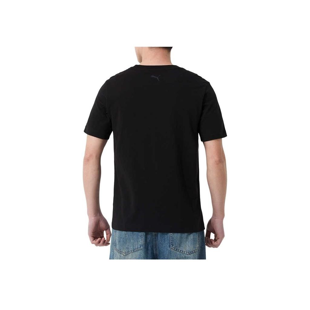 Puma Logo Breathable Sports Casual Short Sleeve T-Shirt Men Tops Black 689270-01