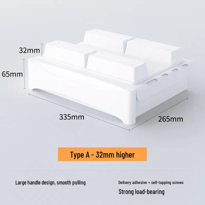 Adjustable Under-Desk Drawer: No Nails, No Drilling, Invisible Storage for Home or Office