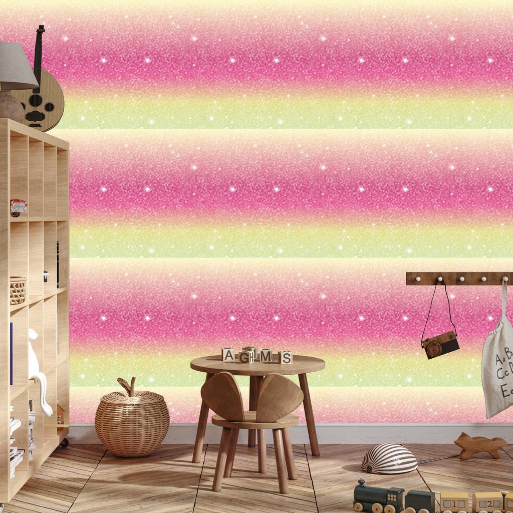 Cream and powder pink glitter wallpaper for living room and bedroom 50x1000