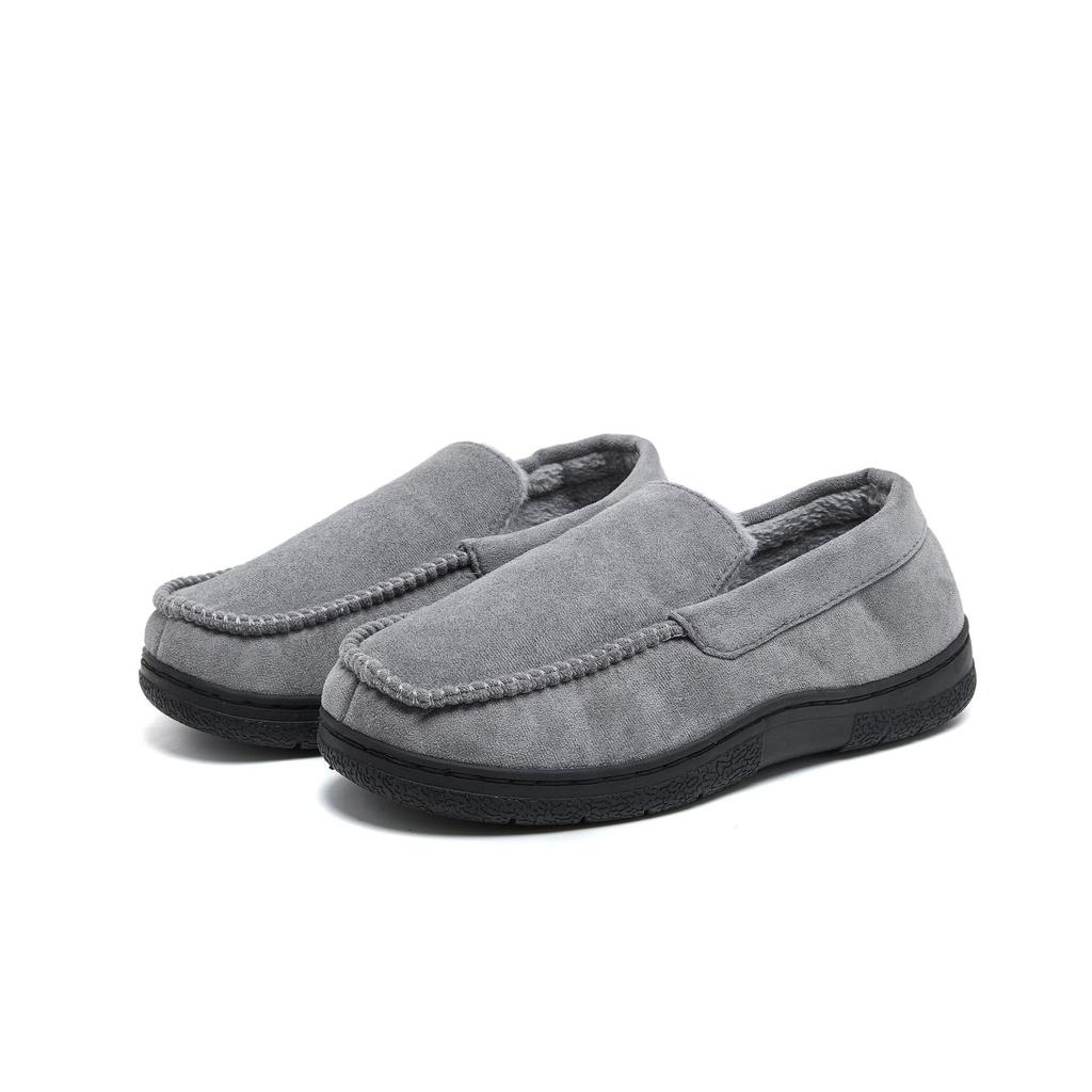 New Men's Bag Head Hair Mouth Mark Shoes To Keep Warm At Home and Wear Piled Non-slip Thickened Cotton Slippers