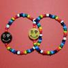 BONBEAU Rainbow smile coin beads bracelet
