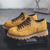 Tooling Shoes Men's New Beef Anti-velvet Round Head Platform Short Boots Men's Light Wear Retro Casual Shoes