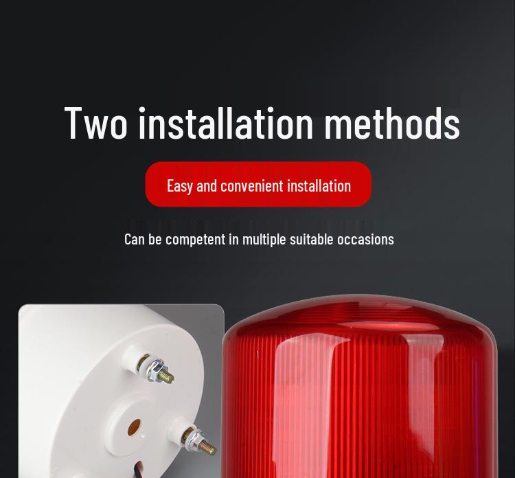LTE-1101J LED Alarm: Flashing Strobe Light with Sound, 12V/24V/220V