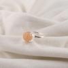 Natural Peach Moonstone Gemstone 925 Sterling Silver Handcrafted Pretty Ring For Wedding RR-72-25