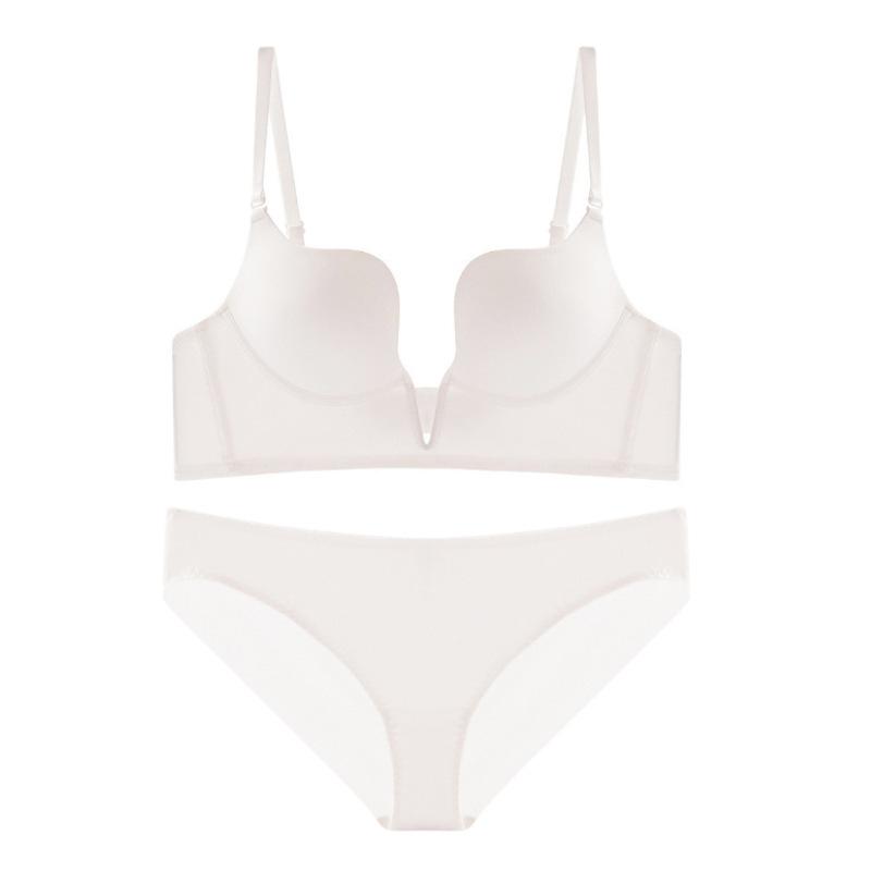 

Сексуальное гладкое бесшовное нижнее белье, глубокий V-образный красивый вырез на спине, черный бюстгальтер, маленькая грудь приподнята и поддержана бюстгальтером против провисания 70A белый