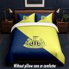 Set Biancheria da Letto Design Calcio Newcastle United 1 Copripiumino + 2 Federe Morbido Traspirante Biancheria da Letto per la Casa