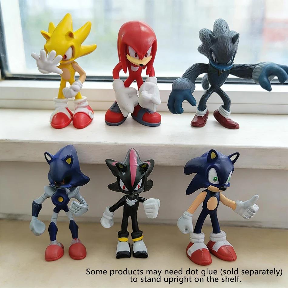 6-18Pcs Sonics Figure Tails Werehog Action Figures Knuckles Doll Dr. Eggman Cartoon Figurines Collectible Dolls  Hedgehog Toy