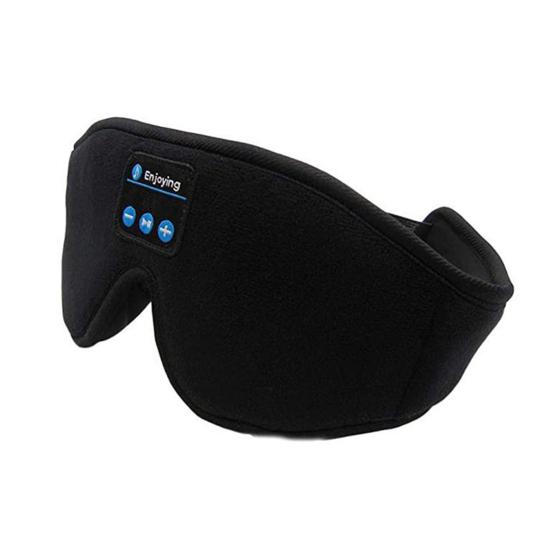 Bluetooth-kompatibelt Sovecover med Høyttalere 3D Konturert Øyemaske i Memoryskum 16 timers Spilletid Trådløs Lyd Hudvennlig Nattbind