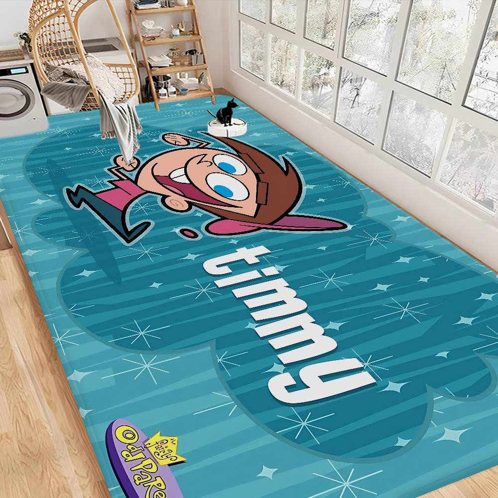 Cartoon Die F-Fairly O-OddParents Fußmatte Rechteckig Anti-Rutsch Zuhause Weich Badezimmermatte Eingangstür Innen Außen Matte Willkommens-Fußmatte
