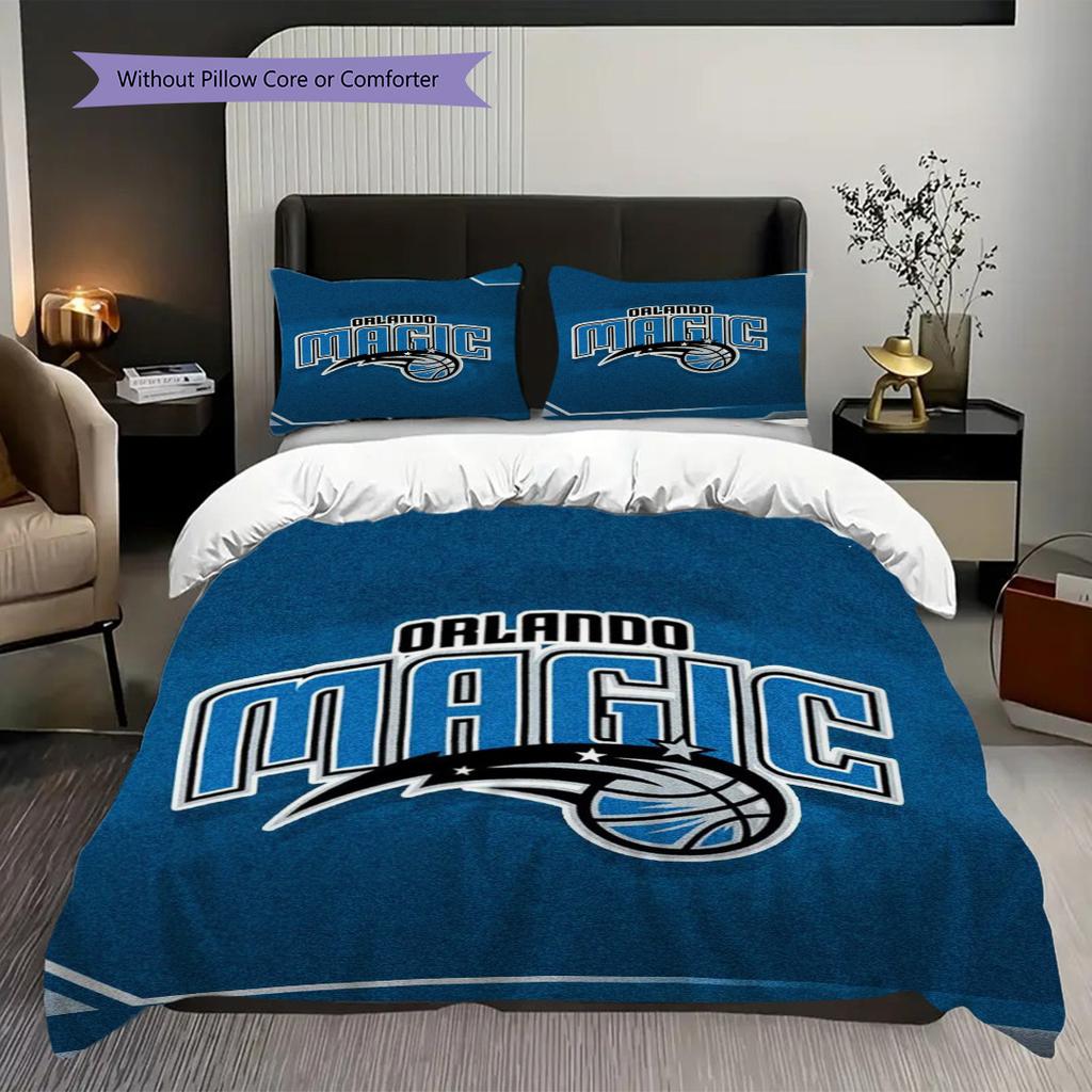 Orlando Magic Basketball Spirit Three-piece Set(1 * Duvet Cover + 2 * Pillowcase, Without core)Bedding Set Soft and Comfortable