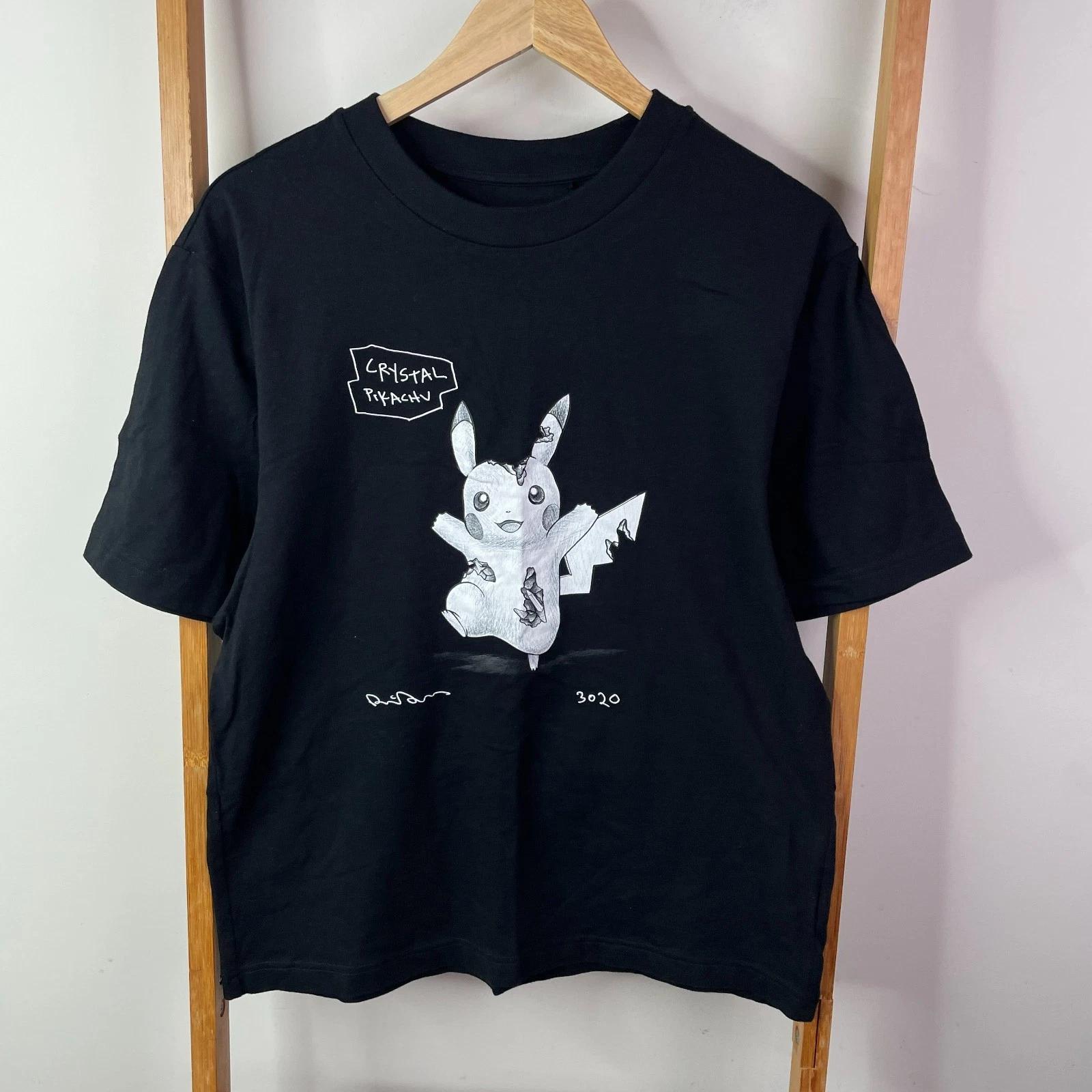 x Daniel Arsham shirt Mens Small Black Pokemon Pikachu Crew Neck Cotton S